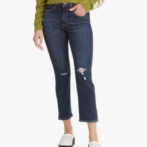 Levi's Women's 724 High Rise Straight Crop Jeans in Chelsea Avenue - Dark Indigo